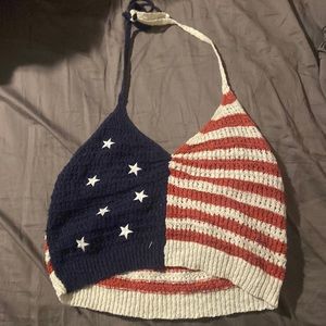American eagle American flag tank top